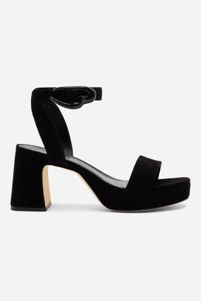 Dolly Verona Low Sandal In Black Suede Beach Ready Footwear for All Fashionable Open-toe Sandals