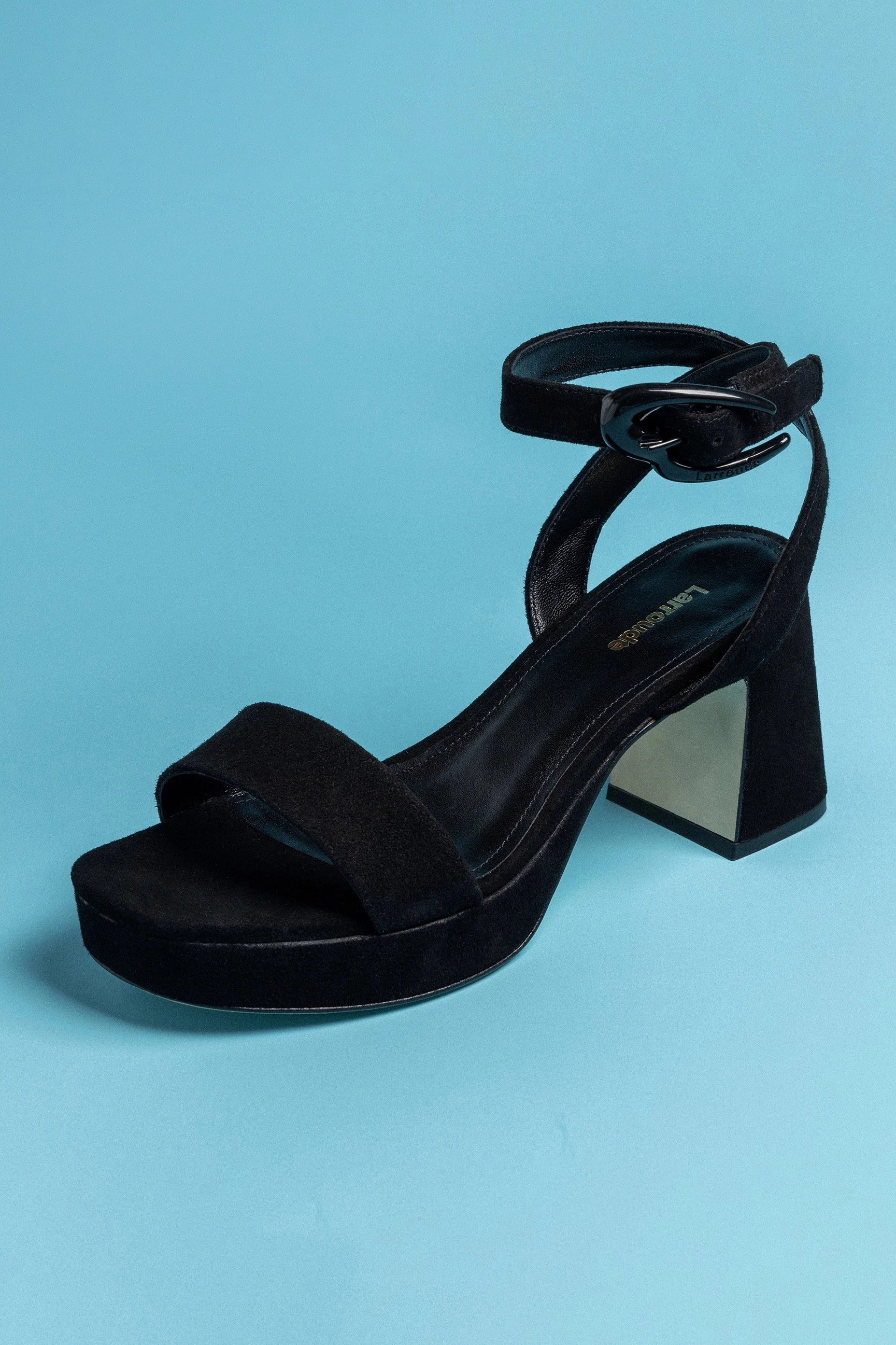 Dolly Verona Low Sandal In Black Suede Beach Ready Gel Insole