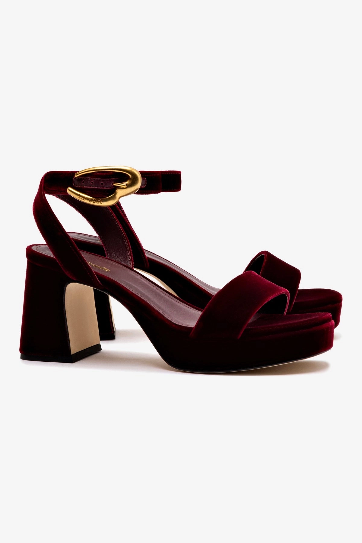 Practical Dolly Verona Low Sandal In Wine Velvet All-Weather Footwear