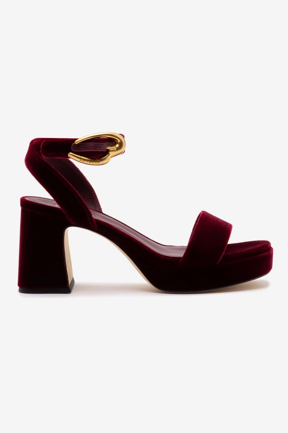 Dolly Verona Low Sandal In Wine Velvet All-Weather Footwear Elastic