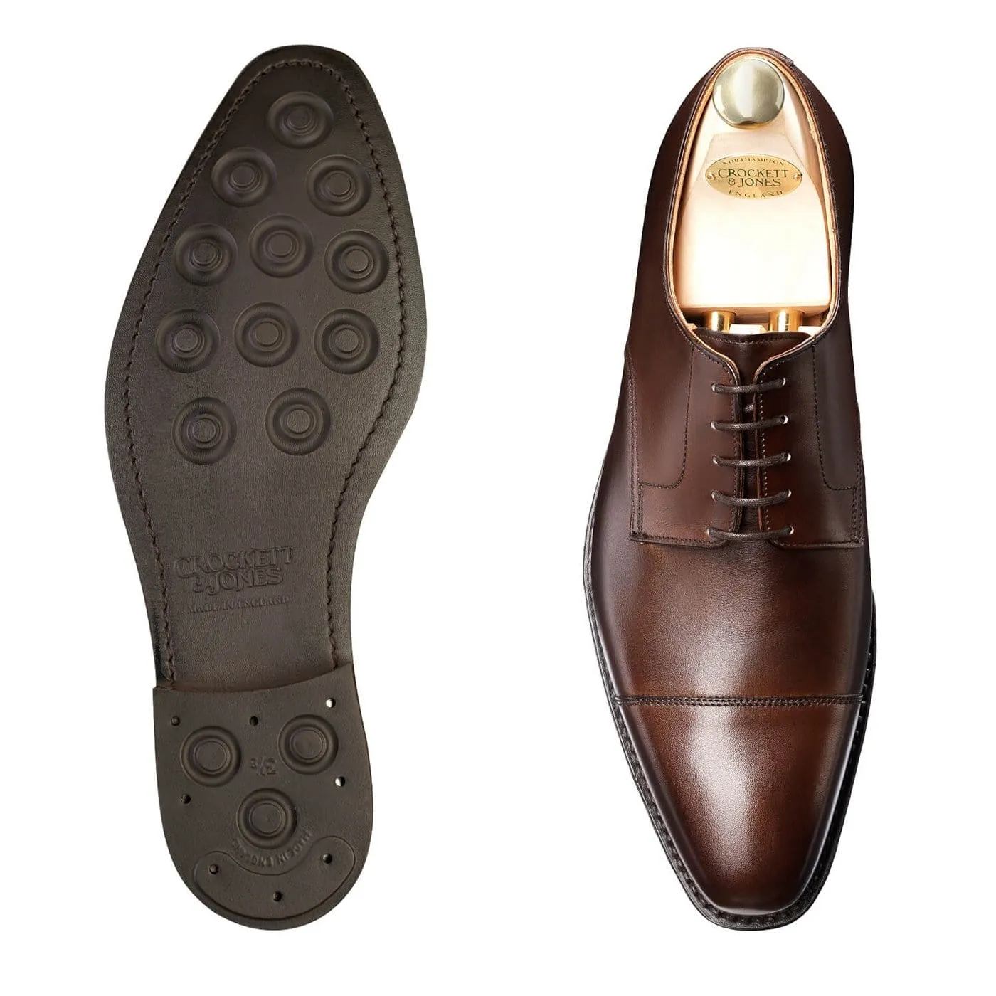 Norwich Dark Brown Burnished Calf Elastic laces