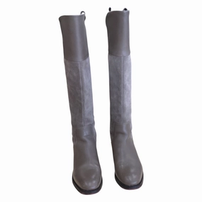 Boots Knee Flats By Franco Sarto In Taupe, Size:7 Travel Light Impact Dispersing Sole