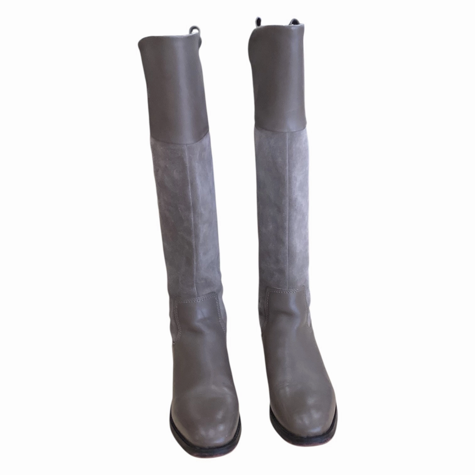 Boots Knee Flats By Franco Sarto In Taupe, Size:7 Travel Light Impact Dispersing Sole