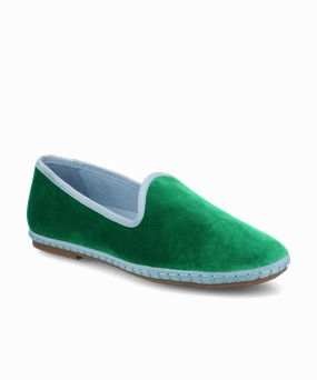 The Heron - Kelly Green Velvet Ventilated Mesh Sunny Walks Moisture Management Technology