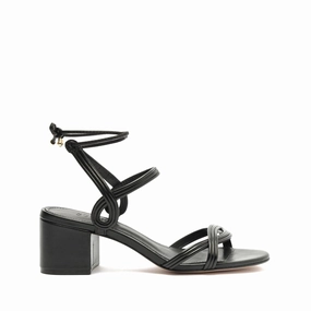 Brynn Mid Block Leather Sandal Winter Chill Dance Floor