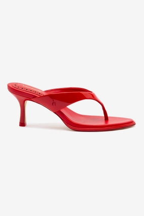 Adjustable Closure Easy Walk Dual Fit Gaia Sandal In Scarlet Leather
