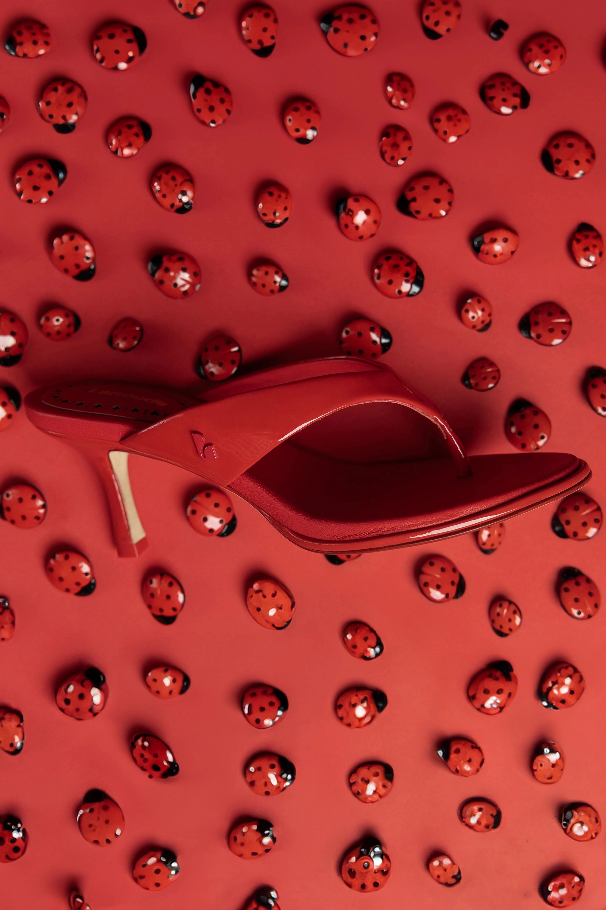 Breathable mesh lining Dual Fit Gaia Sandal In Scarlet Leather