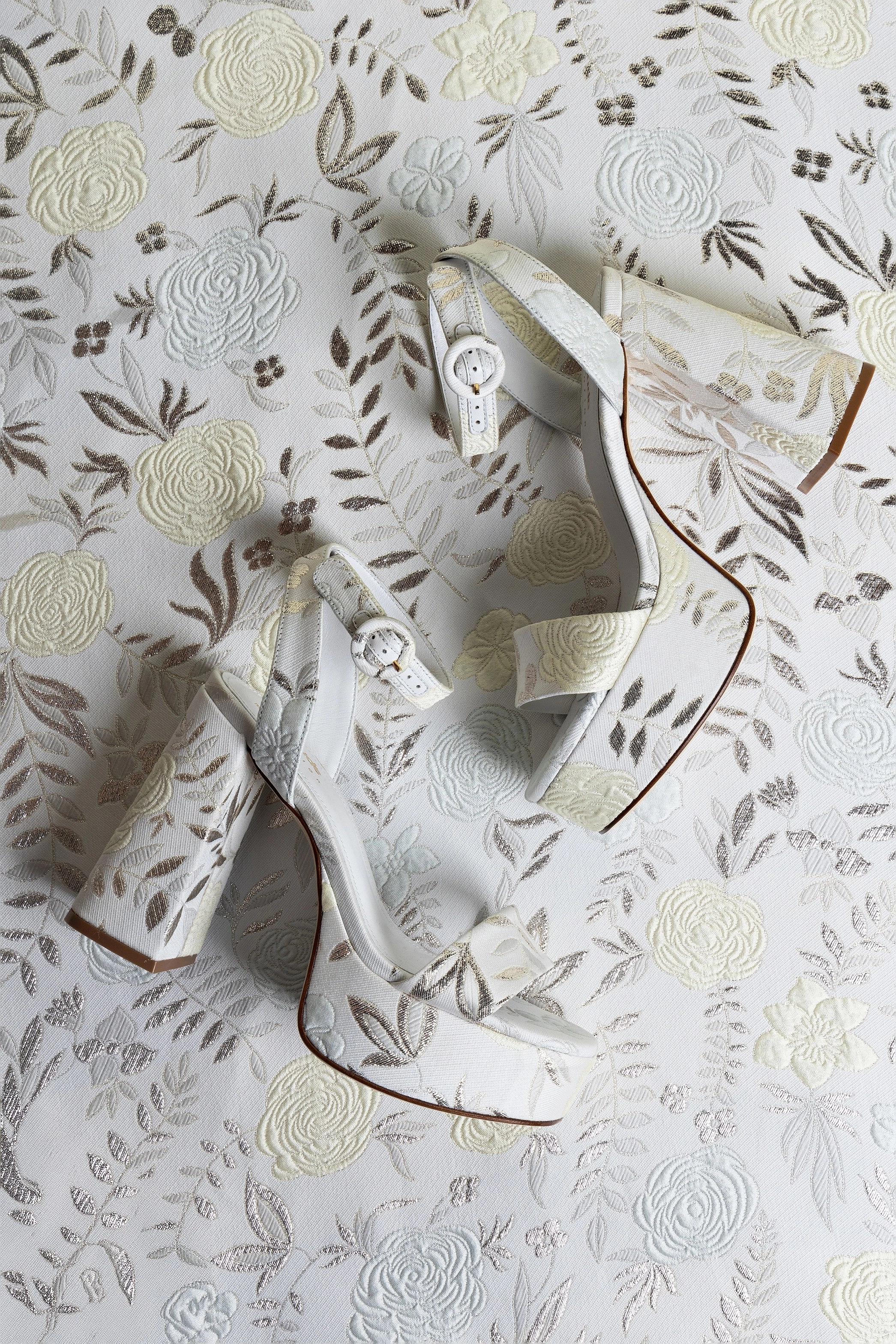 Dynamic Sole Larroud?? x Markarian Dolly Sandal In Yvette Ivory Brocade Air Friendly slip resistant texture