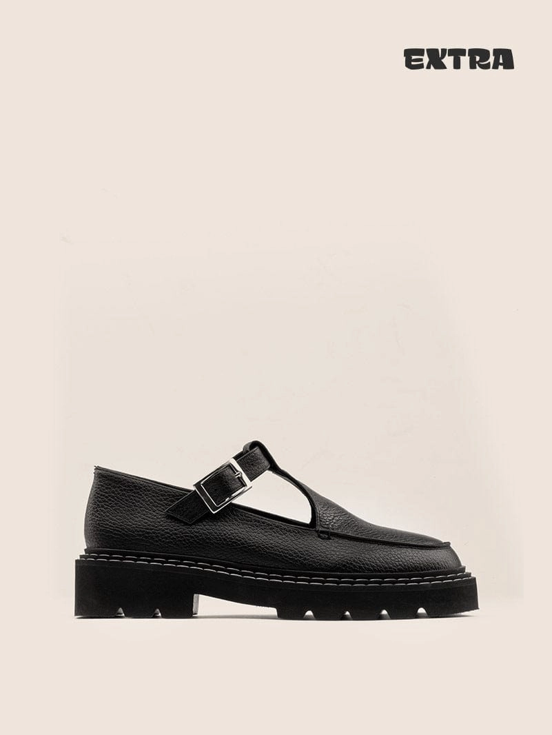 Boat Dock Minimal Design Neiva Black Tumble Mary Jane