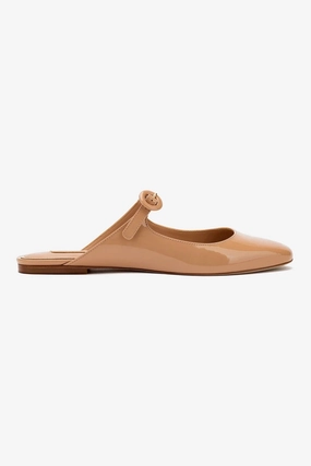 Odor Resistant Sale Mood Blair Flat Mule In Tan Patent Leather