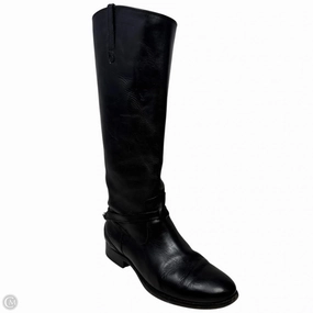 Transitional Look Lindsey Plate Riding Boots By Frye And Co In Black, Size: 7.5