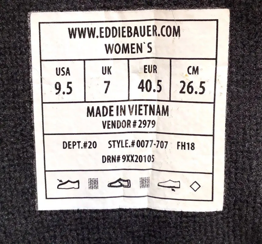 Eddie Bauer Women's Black Snow Boots - Size 9.5