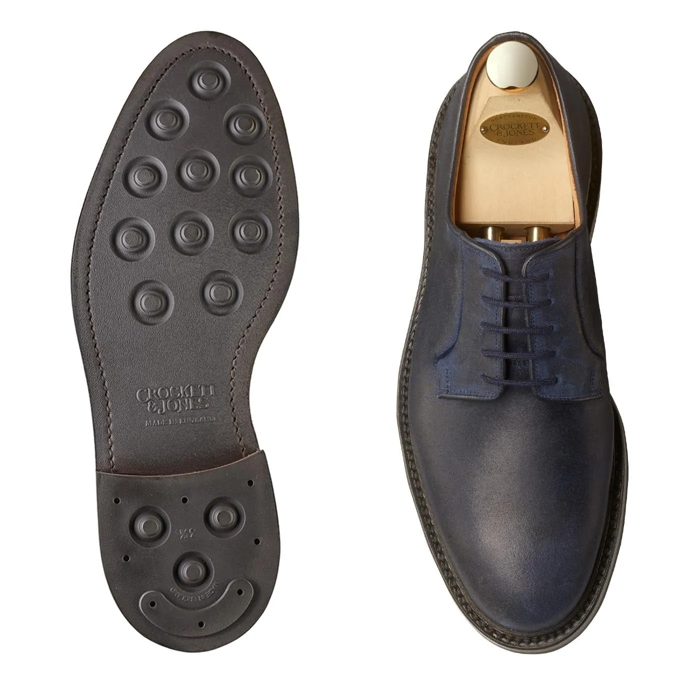Style Pop Lanark 3 Navy Rough-Out Suede