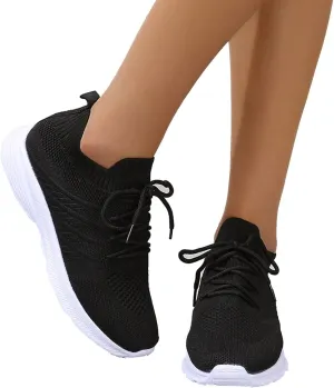 Eduavar Sneakers for Women Trendy, Sneakers for Women Sports Sneakers Lace-up Shoes Lightweight Breathable Walking Sneakers