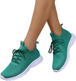 Eduavar Sneakers for Women Trendy, Sneakers for Women Sports Sneakers Lace-up Shoes Lightweight Breathable Walking Sneakers