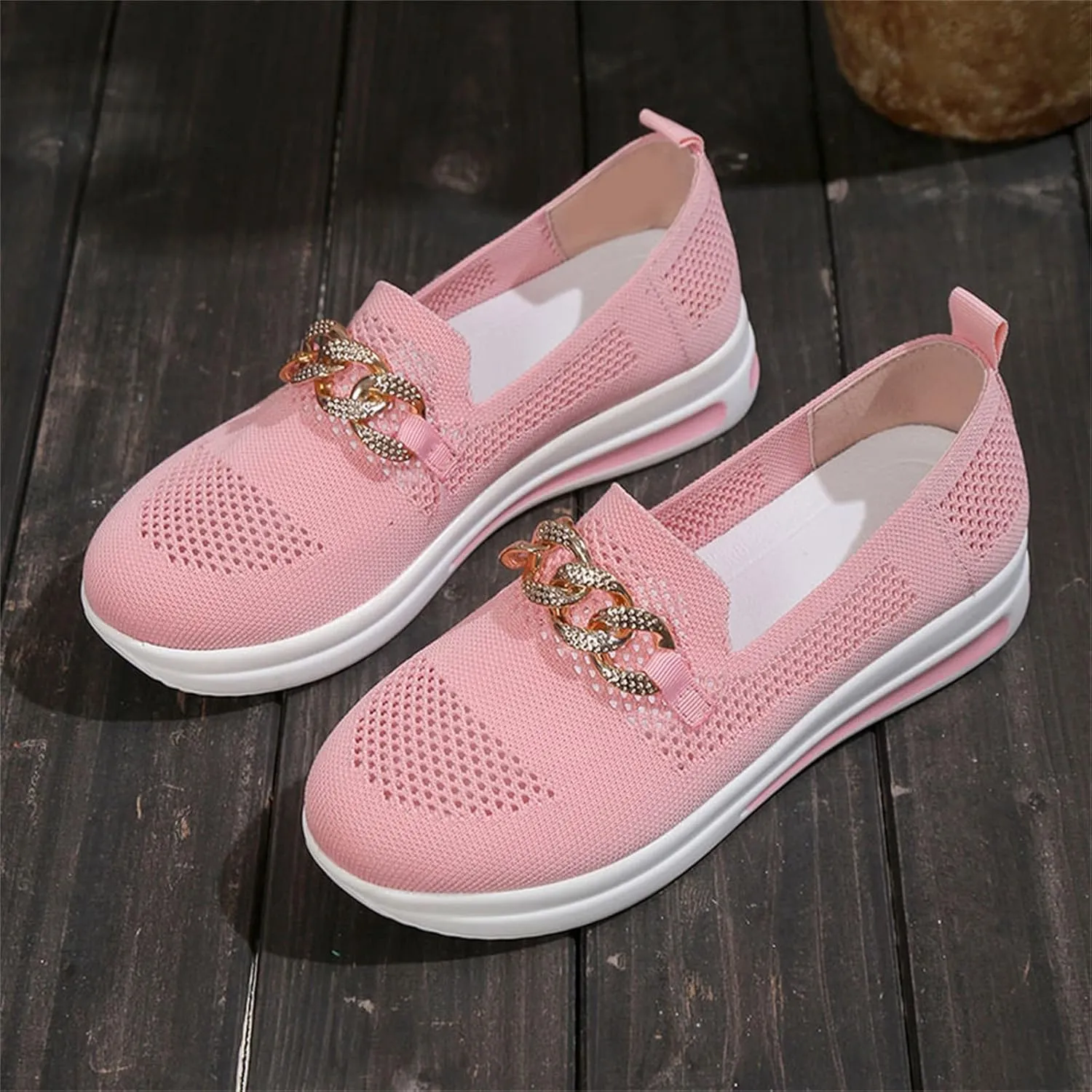 Eduavar Sneakers for Women Trendy, Womens Shoes Sneakers Breathable Mesh Sneakers Platform Low Heel Shoes Walking Sneakers