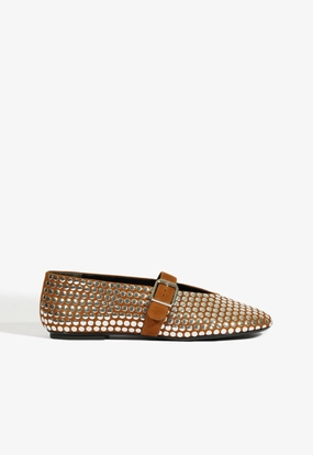 Rubber Sole Eiza Studs Ballet Flat