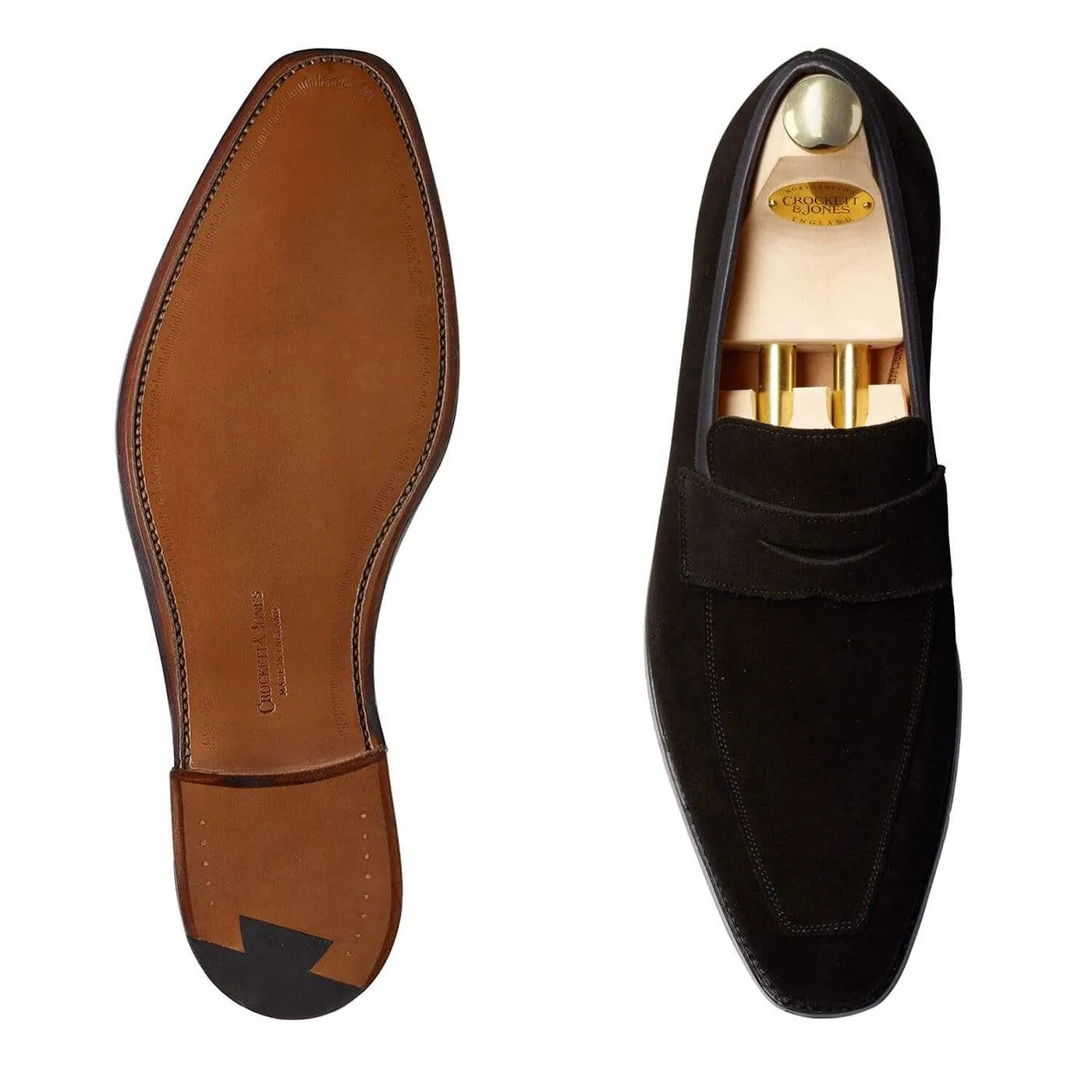 Travel Light Low Arch Merton Black Calf Suede