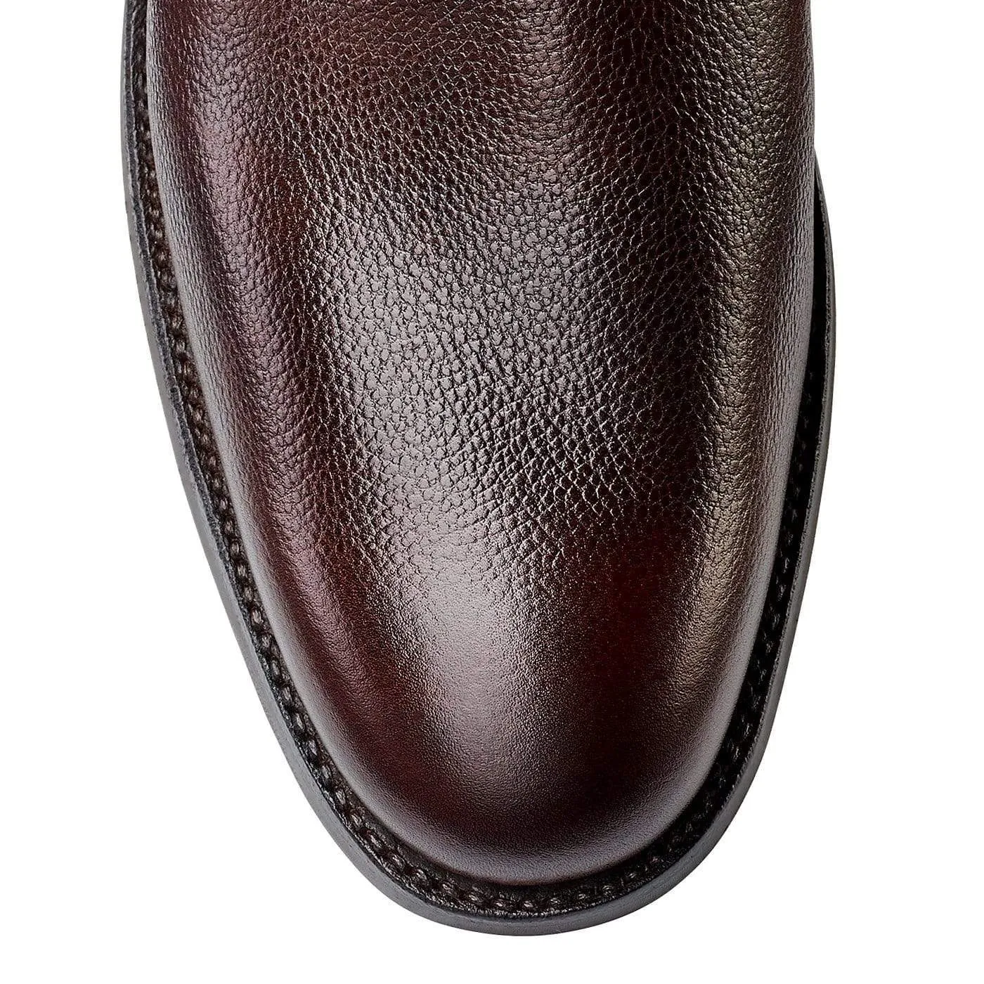 Elastic Material Chukka Dark Brown Pebble Grain