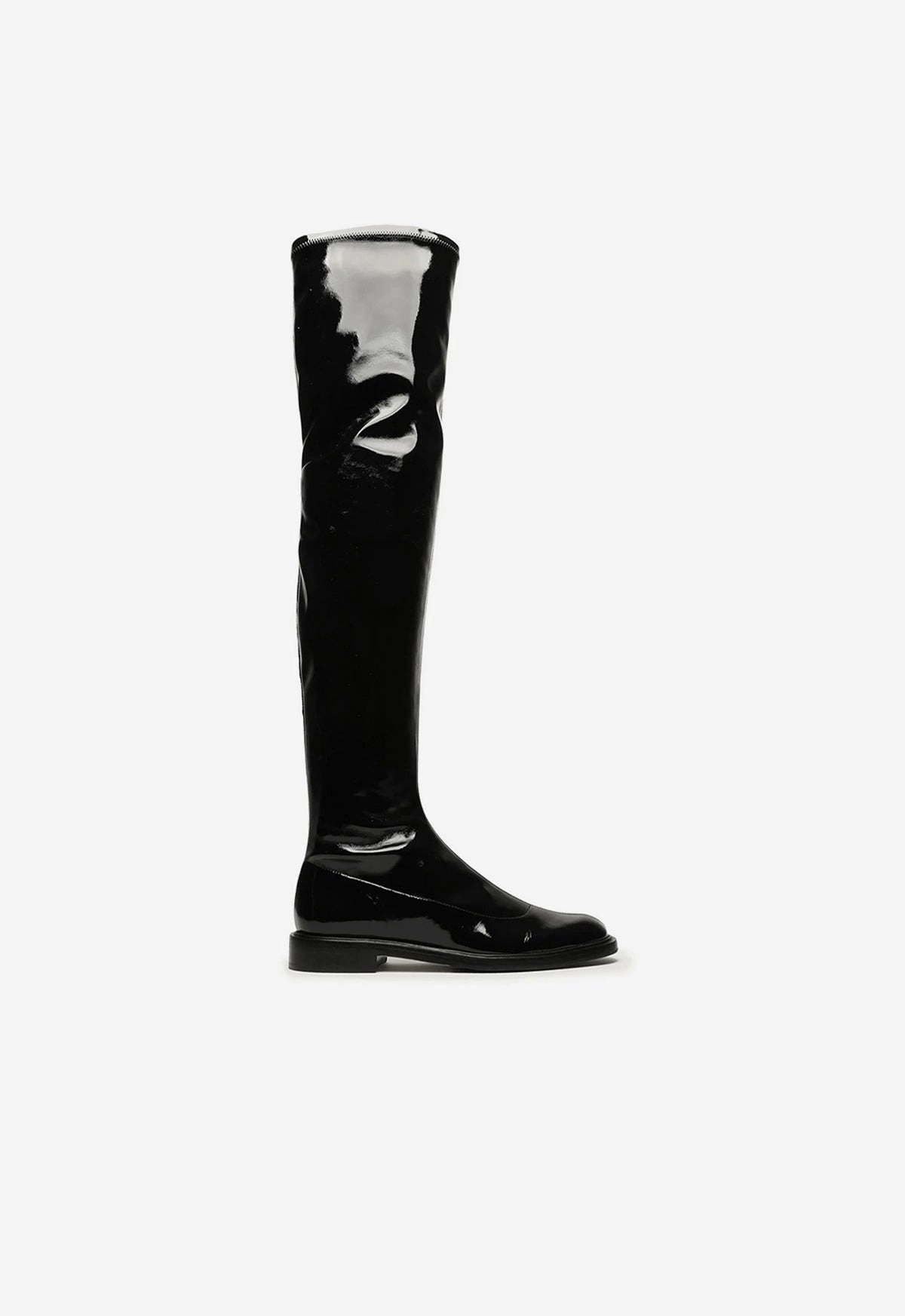Anti Odor Treatment Story Glow Kaolin Over the Knee Patent Leather  Boot