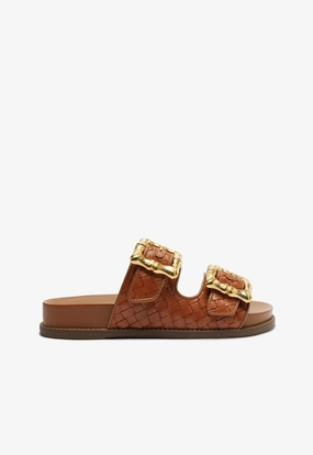 Enola Honey Peach Sporty Sandal Balanced Heel Counter Elastic