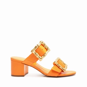 Energy Returning Foam School Day Enola Mid Block Leather Sandal