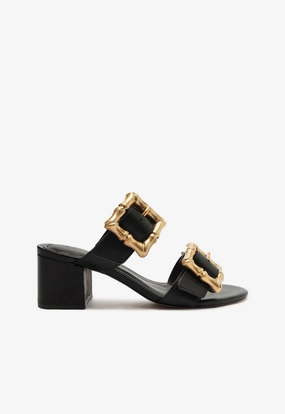 Cold Safe Enola Mid Block Leather Sandal