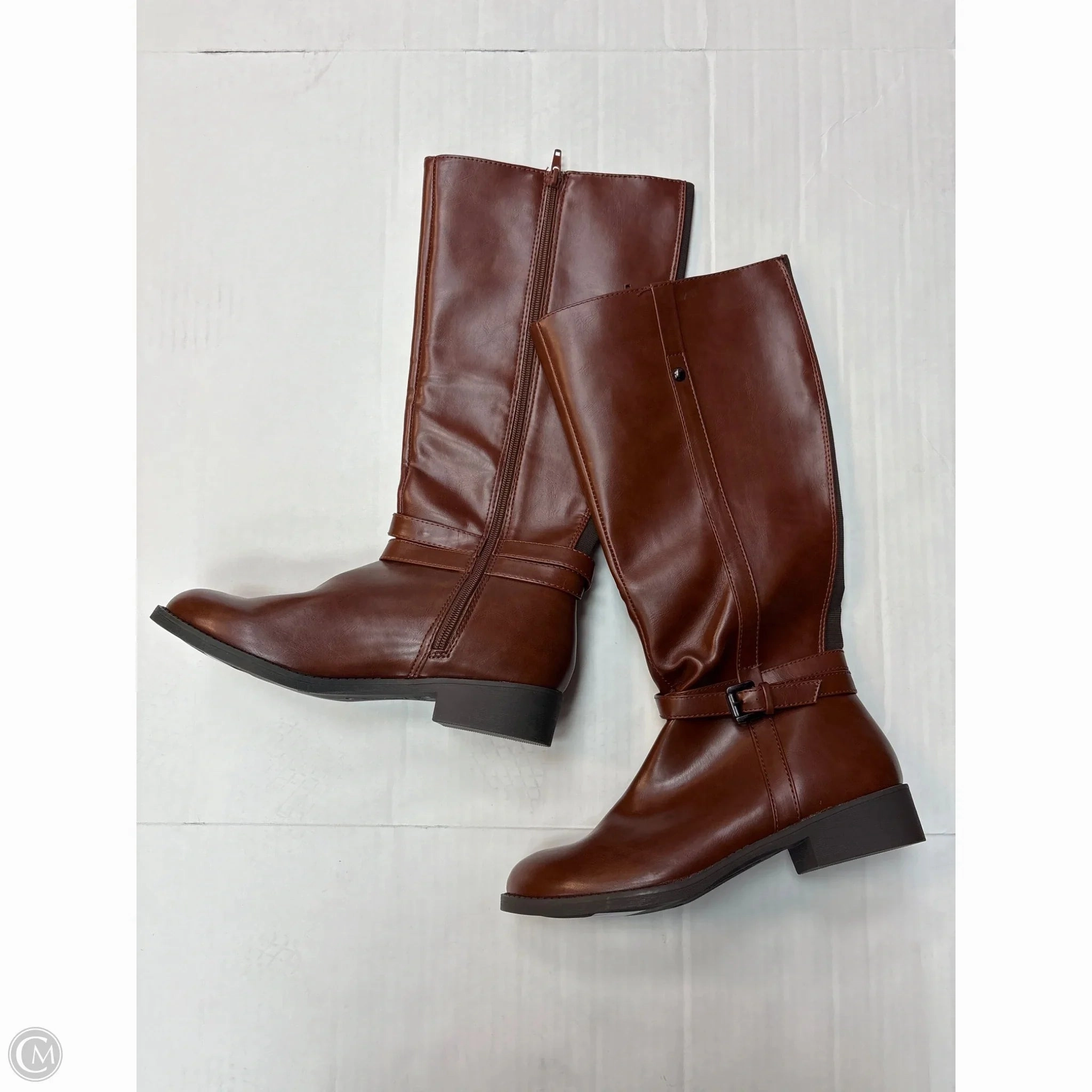 Mud Resistant All Day Wear Seamless Comfort All Day Wear Boots Knee Flats By American Eagle In Brown, Size: 8.5