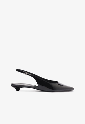 Evan Patent Leather Flat Stone Grip Flexibility