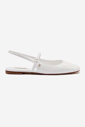 Ring Day Georgina Ballet Flat In White Patent Leather