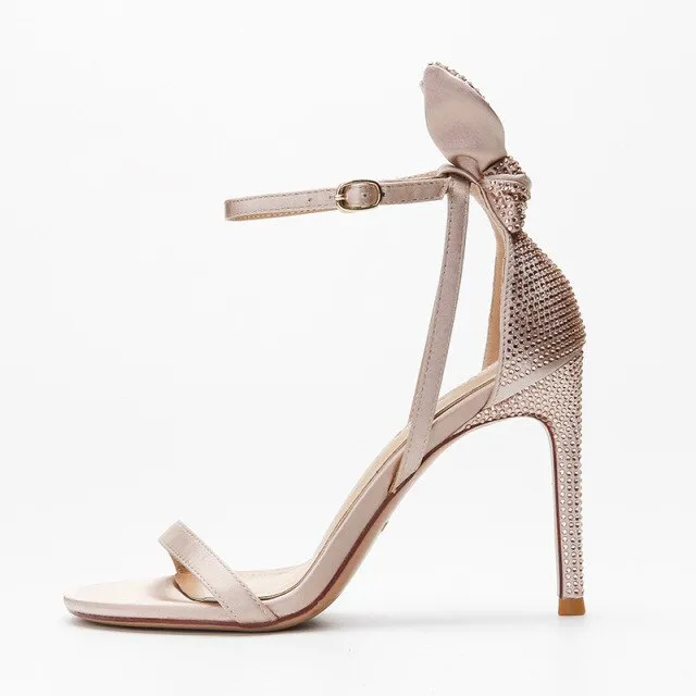 Fashion Rhinestone Back High Heels Sandals