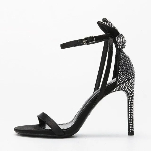 Fashion Rhinestone Back High Heels Sandals