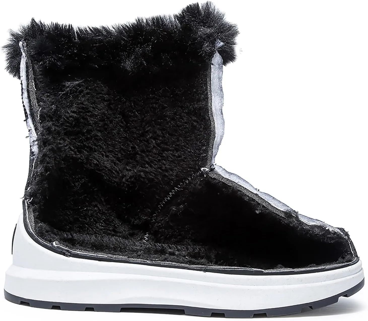 Fashion Women Winter Water Proof Flat Lace Up Keep Warm Snow Boots Comfortable Mid Boots Shoes Flat Snow Boots for Women Knee