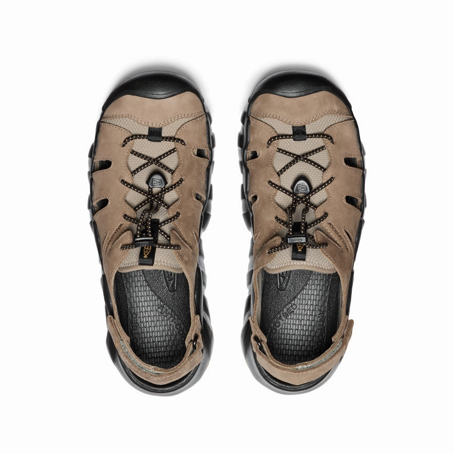 Urban Go Casual Flats Men's Hyperport Fisherman Leather Sandal  |  Brindle/Oak Buff
