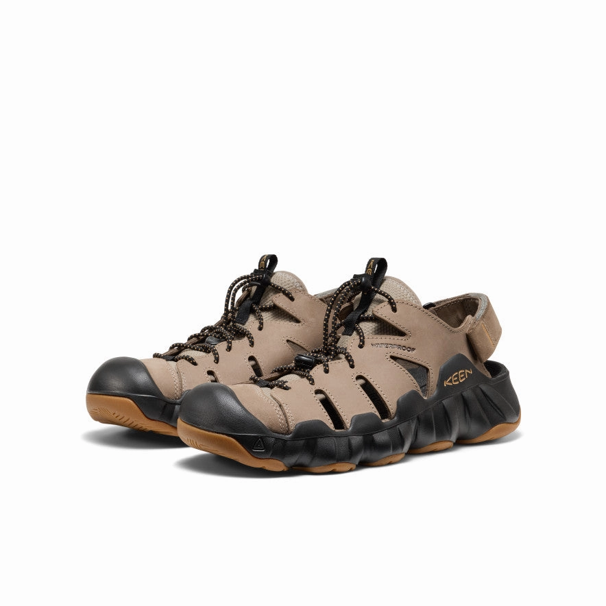 Resilient Outsole Men's Hyperport Fisherman Leather Sandal  |  Brindle/Oak Buff