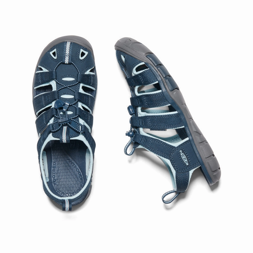 Travel-Ready Shoes Women's Clearwater CNX Sandal  |  Navy/Blue Glow
