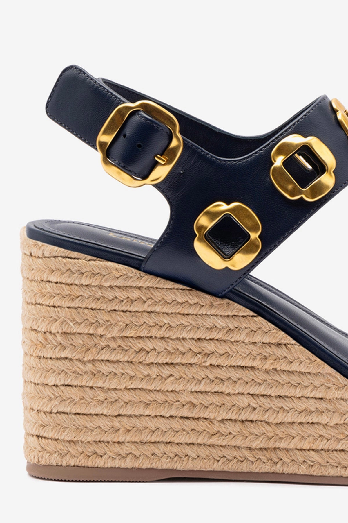 Fashionable And Durable Milan Espadrille In Navy Leather Casual Sandals for Every Day Stay Casual