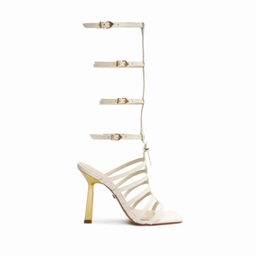 Hayden Up Crocodile-Embossed Leather Sandal Non Restrictive Fit