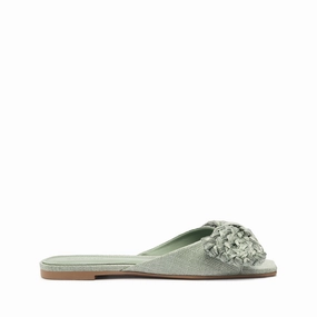 Non Slip Office Workers Lienne Straw Flat Sandal
