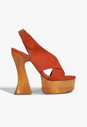 Jennifer Platform Sandal Leather Upper