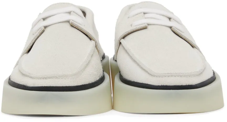 Fear of God Off-White Suede Boat Shoes