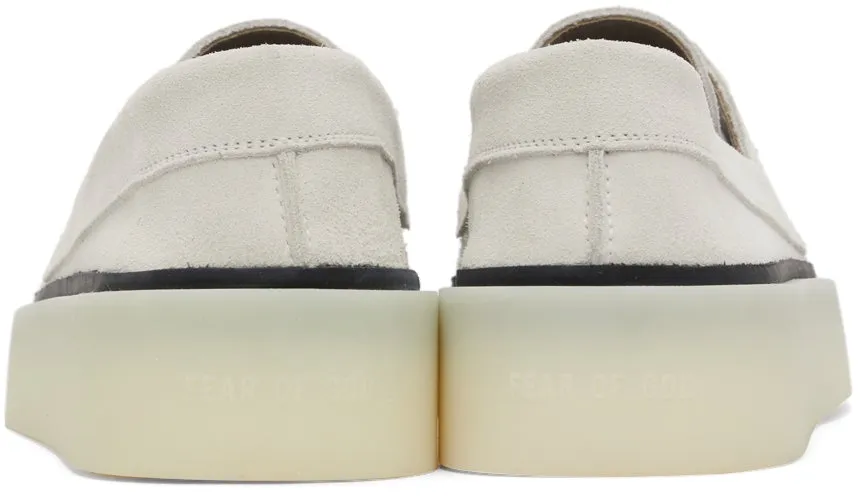 Fear of God Off-White Suede Boat Shoes