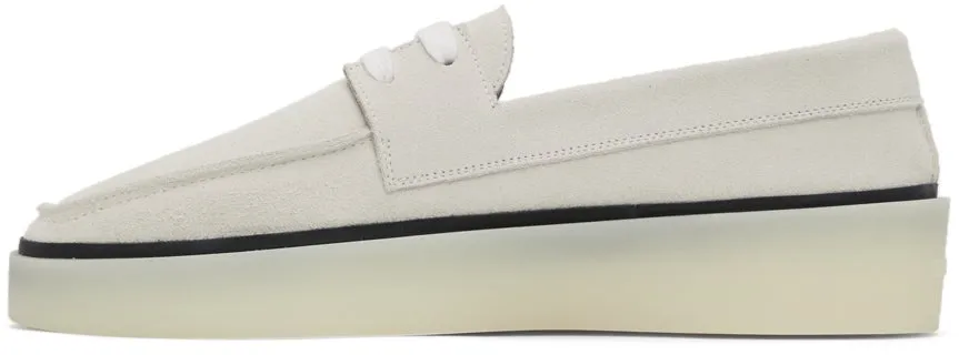 Fear of God Off-White Suede Boat Shoes