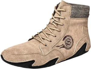 Fit Sneaker Men's Casual Shoes Korean Version High Top Shoes Round Toe Breathable Daily Dad's Shoes Mens Sneaker Boot 9