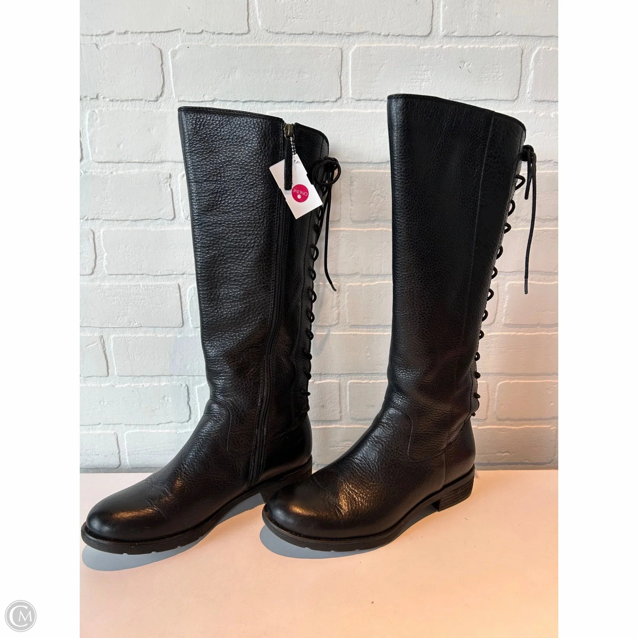 Boots Knee Flats By Sofft In Black, Size: 8 Stable Support River Crossing Abrasion   Resistant