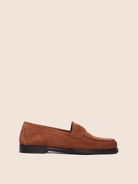 Napoli Tan Suede Loafer synthetic material