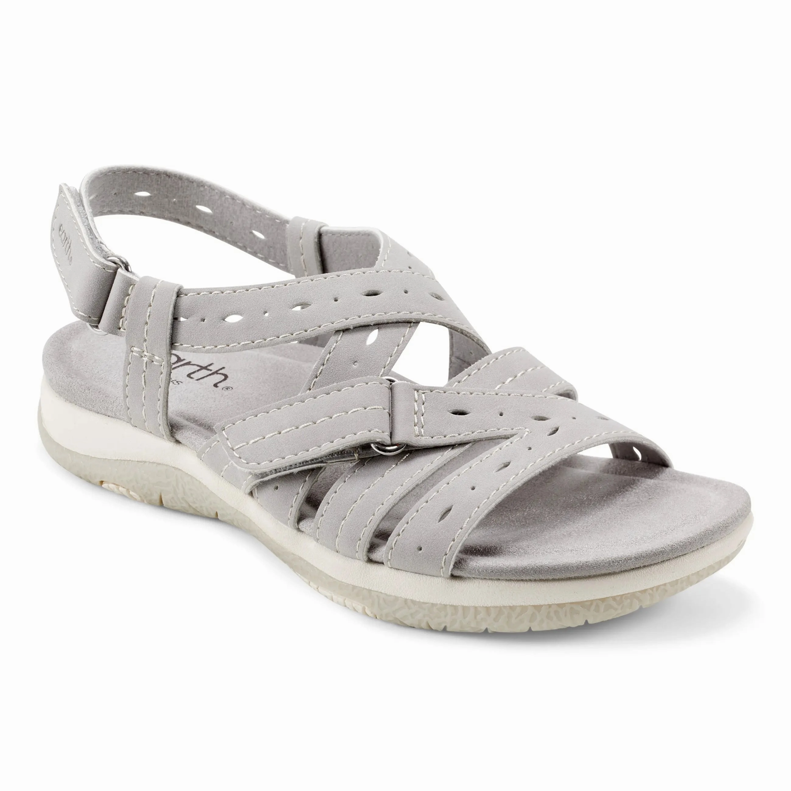 Balanced Weight Distribution Samsin Round Toe Strappy Casual Flat Sandals