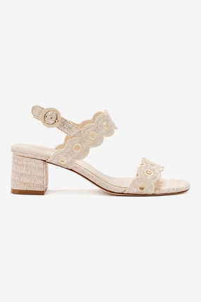 Florence Broderie Sandal In Natural Raffia Luxe Footwear Body Align Flexible Straps
