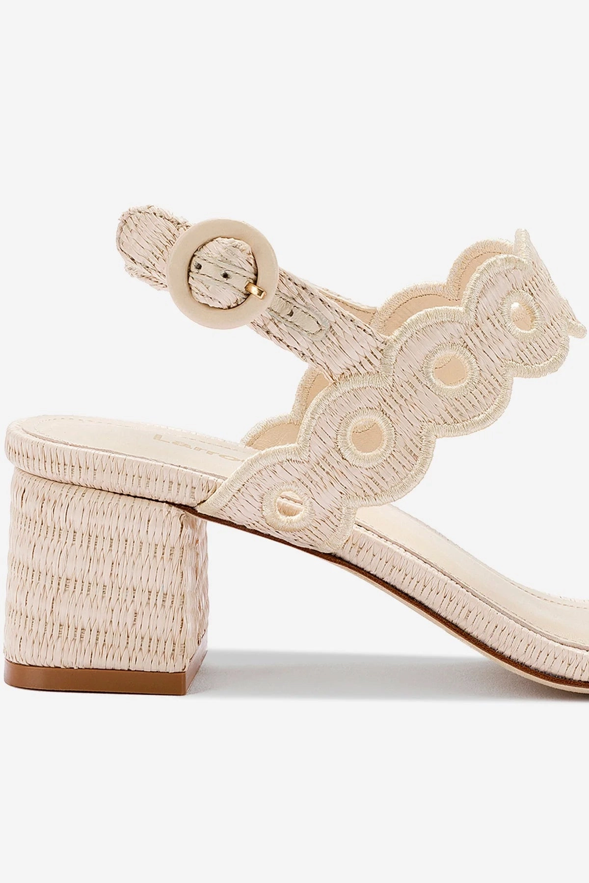 Florence Broderie Sandal In Natural Raffia Luxe Footwear Stretchable Straps Stylish Support