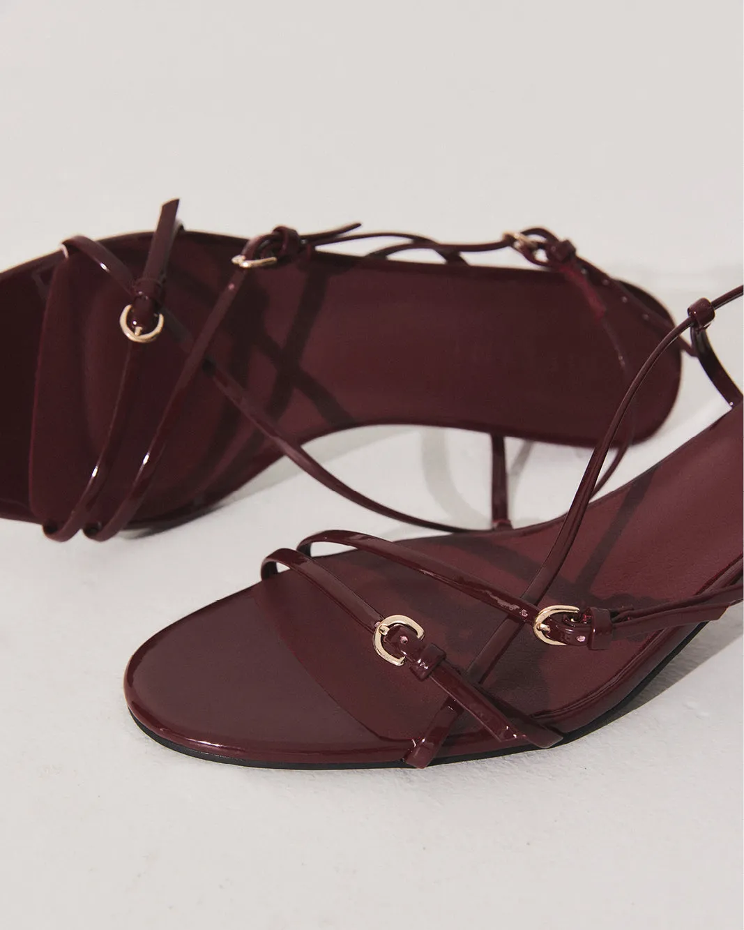 FLOSSIE - CHERRY RED PATENT Elegant Shoes Chic Heels